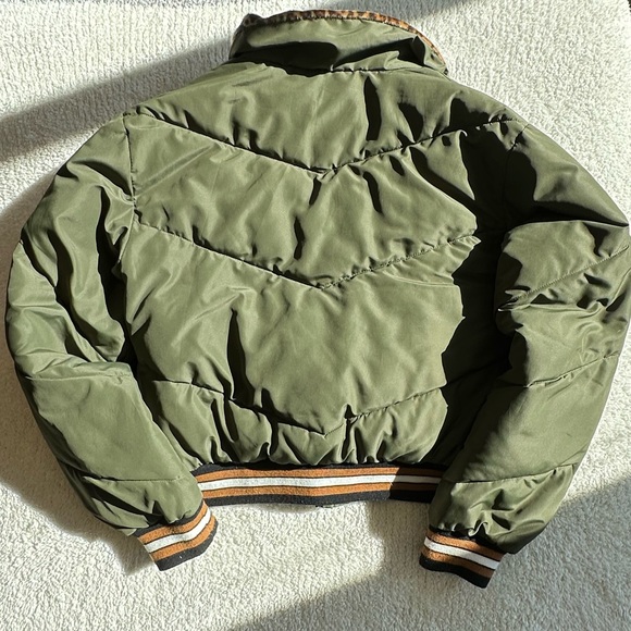 Sanctuary Leopard-Trimmed Puffer Jacket XS - Picture 6 of 8